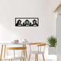 Wallity Three Monkeys - M Escultura de pared de metal negra